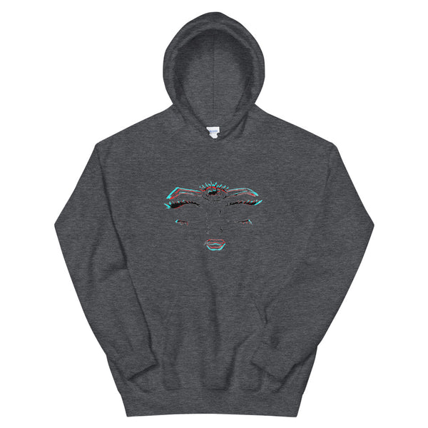 Unisex “Third Eye Glitch” Hooded Sweatshirt (Black)