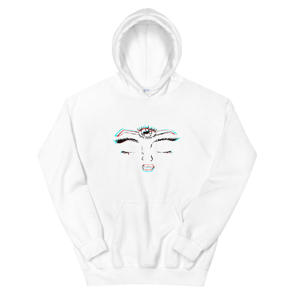 Unisex “Third Eye Glitch” Hooded Sweatshirt (Black)